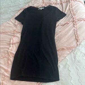 Black V-Neck Women's Dress
